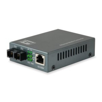 CONVERTIDOR FIBRA MONOMODO SC 60KM RJ45 ETHERNET LEVEL ONE FVT-1104