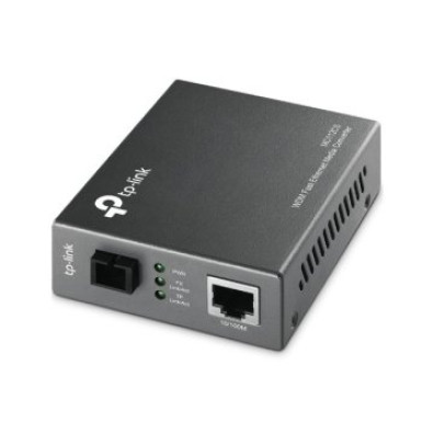 Convertidor de Fibra TP-LINK MC112CS RJ45 ETH a Fibra Monomodo SC FullDuplex Hasta Tx:1310nm, Rx:1550nm