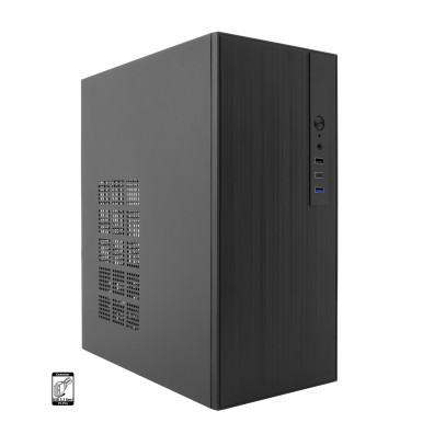 CAJA COOLBOX M460 MICROATX GPU MAX 250mm USB-C 3.2 NEGRO SIN F.A