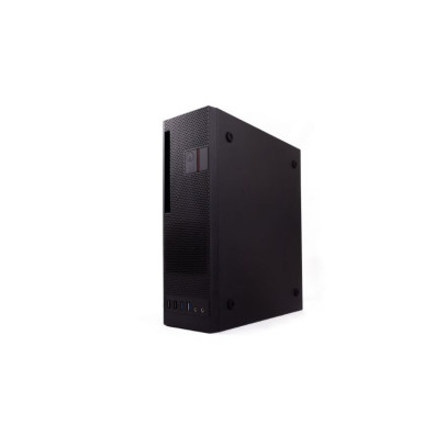 CAJA COOLBOX T360 BLACK MICROATX SLIM CON FUENTE TFX 80PLUS BRONZE VERTICAL Y HORIZONTAL