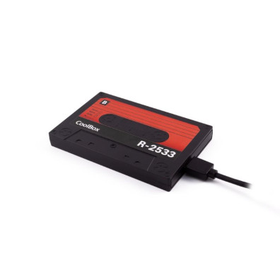 USB 3.0 COOLBOX RETRO 2533-R - Caja Externa para HD SATA de 9,5mm en Negro/Rojo