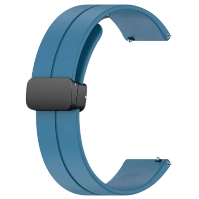 Correa Universal Azul Marino 22mm con Cierre Magnético para Smartwatch Xiaomi/Amazfit/Samsung/Huawei/Realme/Ticwatch - CROCOCASE