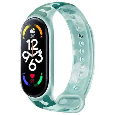 Correa Camuflaje Original Xiaomi Smart Band 7 Verde - Marca CROCOCASE