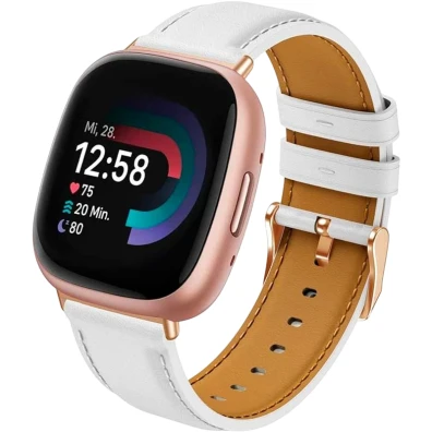 Correa Cuero Blanco Fitbit Versa 3 / Versa 4