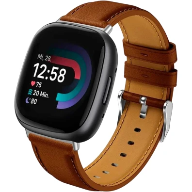 Correa de Cuero Fitbit Versa 3 / Versa 4 en Marrón - CROCOCASE
