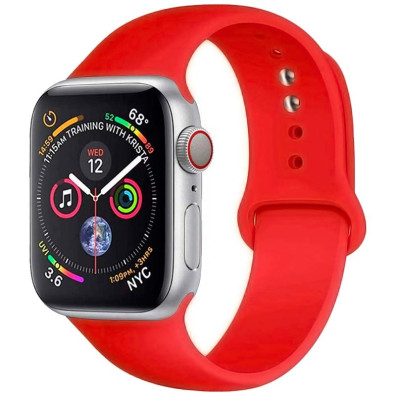 Correa de Silicona Apple Watch CROCOCASE 42/44/45/49mm - Accesorio Smartwatch - Rojo