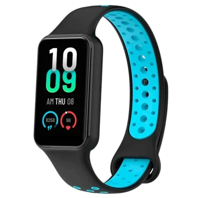 Correa Xiaomi Mi Smart Band 8 Active / Redmi Smart Band 2 Dual Negro Azul - Marca CROCOCASE