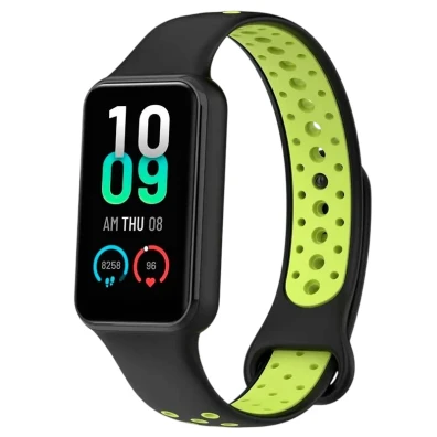Correa Xiaomi Mi Smart Band 8 Active / Redmi Smart Band 2 Color Negro y Verde - CROCOCASE