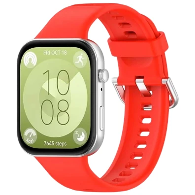 Correa de silicona Rojo para Huawei Watch Fit 3 - Marca CROCOCASE