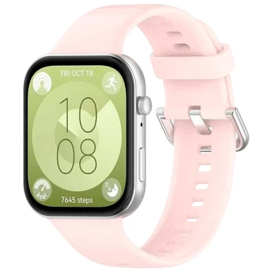 Correa Huawei Watch Fit 3 Rosa de Silicona - Marca CROCOCASE
