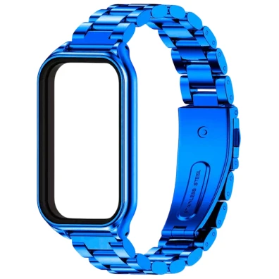 Correa Metal Xiaomi Mi Smart Band 8 Active / Redmi Smart Band 2 Azul - Eslabones