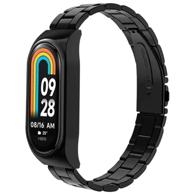 Correa Metal Eslabones Xiaomi Mi Smart Band 9 y 8 - Negro