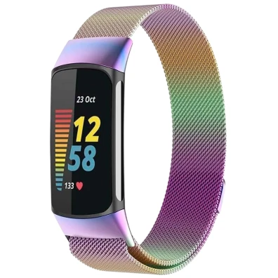 Correa Milanesa Magnética Multicolor Fitbit Charge 5 / Charge 6 - CROCOCASE