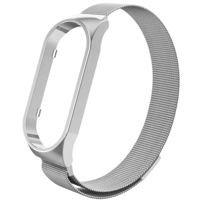 Correa Xiaomi Smart Band 7 Milanesa Magnética Plata - CROCOCASE