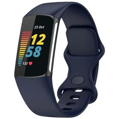 Correa de silicona Fitbit Charge 5 / Charge 6 Azul Oscuro - Marca CROCOCASE