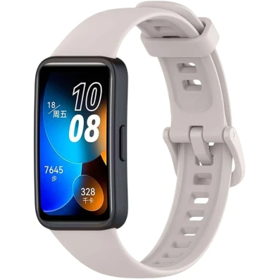 Correa de Silicona Gris Claro para Huawei Band 8, Band 9 y Honor Band 9