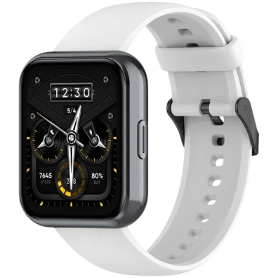 Correa de silicona Realme Watch 3 / 3 Pro Blanco - Accesorio para Smartwatch