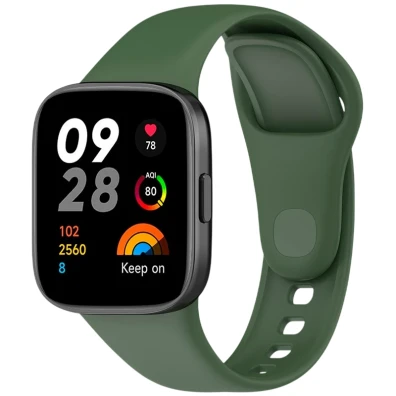 Correa de Silicona Verde Xiaomi Redmi Watch 3 - Marca CROCOCASE Accesorio Smartwatch