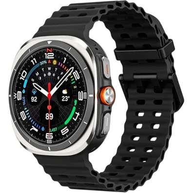 Correa de Silicona Samsung Galaxy Watch Ultra en Negro - Crococase
