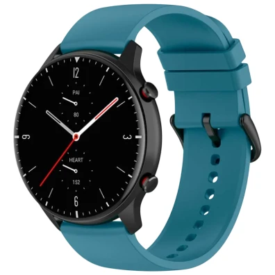 Correa de Silicona Universal 22mm Azul para Smartwatch Xiaomi/Amazfit/Samsung/Huawei/Realme/Ticwatch - Marca CROCOCASE
