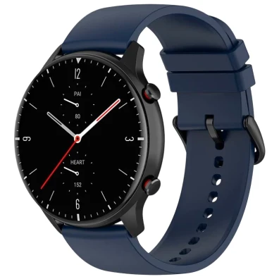 Correa de silicona Universal Azul Marino 22mm para Smartwatch Xiaomi/Amazfit/Samsung/Huawei/Realme/Ticwatch - Marca CROCOCASE