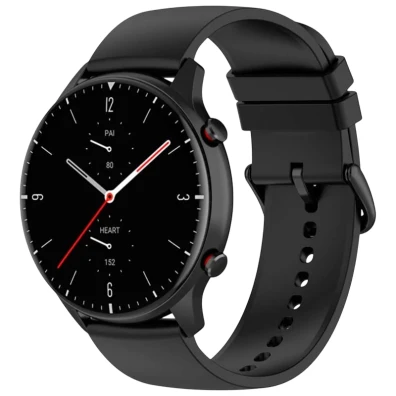 Correa Universal 22mm Negro de Silicona para Smartwatch Xiaomi/Amazfit/Samsung/Huawei/Realme/Ticwatch