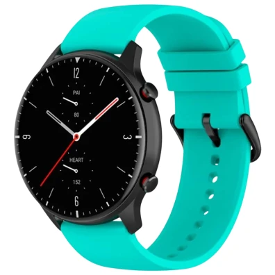 Correa de Silicona Turquesa Universal 22mm para Smartwatch Xiaomi/Amazfit/Samsung/Huawei/Realme/Ticwatch - CROCOCASE