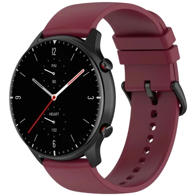 Correa de Silicona Universal Vino 22mm para Smartwatch Xiaomi/Amazfit/Samsung - Marca CROCOCASE