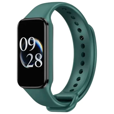 Correa de Silicona Verde Oscuro para Xiaomi Smart Band 8 Active y Redmi Smart Band 2 - CROCOCASE