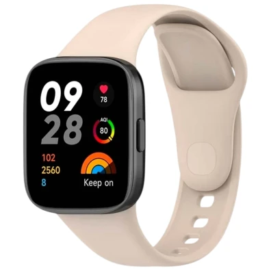 Correa de Silicona Xiaomi Redmi Watch 3 Marfil - CROCOCASE