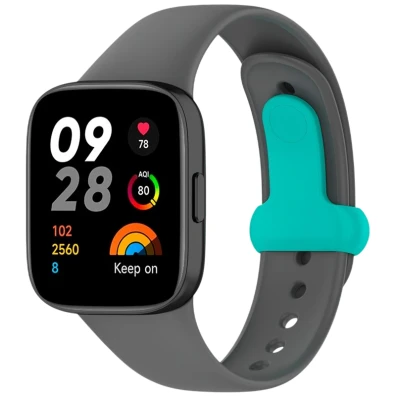 Correa de Silicona Xiaomi Redmi Watch 3 Sports Gris - CROCOCASE Accesorio Smartwatch y Smartband
