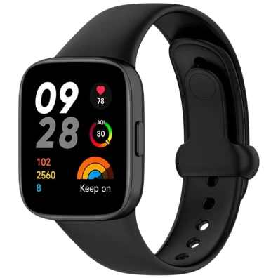 Correa de silicona para Xiaomi Redmi Watch 3 Sports en Negro - CROCOCASE