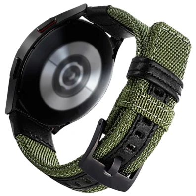 Correa Universal Nailon Ajustable 20mm Verde para Smartwatch Xiaomi Amazfit Samsung Huawei Realme Ticwatch - CROCOCASE