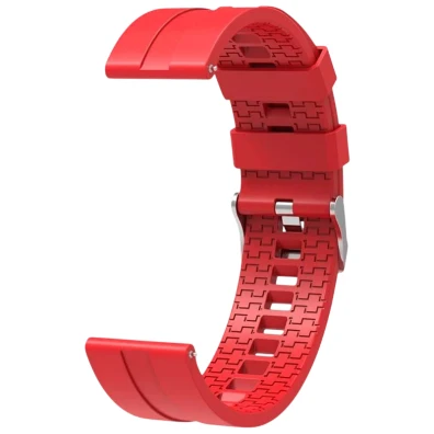 Correa Universal de Silicona Roja 22mm para Smartwatch Xiaomi/Amazfit/Samsung/Huawei/Realme/Ticwatch