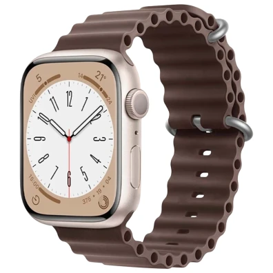 Correa Apple Watch Wave Marrón 42/44/45/49mm - CROCOCASE
