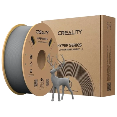 Filamento Creality Hyper PLA Gris 1.75mm - Alta velocidad de impresión - Bobina 1kg