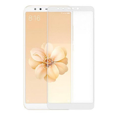 Cristal Templado Completo (9D) - Xiaomi Mi A2 / Mi 6X Blanco