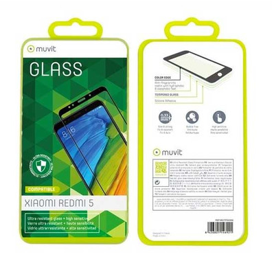 Cristal Templado Xiaomi Redmi 5 Negro - Muvit