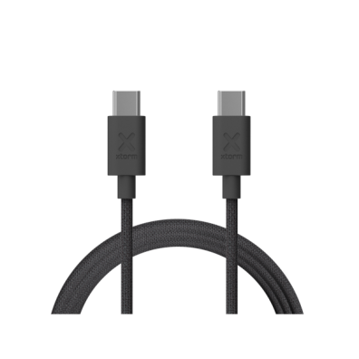 CABLE XTORM NEGRO USB-C A USB-C PD 100W 1M - Accesorio para Dispositivos Electrónicos