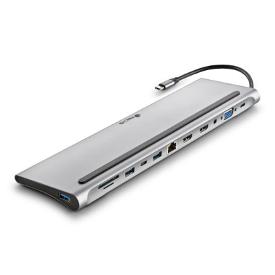 HUB 12 PUERTOS USB-C WONDERDOCK12 GRIS - NGS