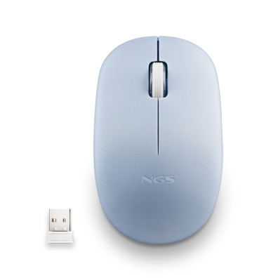 MOUSE NGS WIRELESS FOG PRO AZUL 1000DPI 2 BOTONES NANO RECEPTOR 2.4GHZ - Hasta 1000 DPI