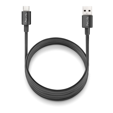 Cable USB-A a USB-C 1M NGS ZYRO-AC Negro USB 2.0 15W
