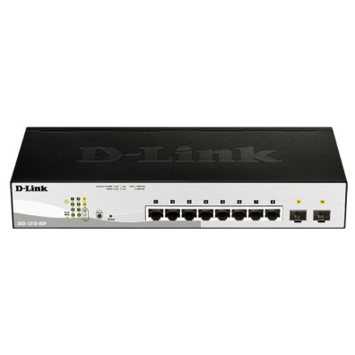 D-LINK SWITCH 8 PUERTOS Gigabit c/2 Combo 1000BaseT/SFP PoE