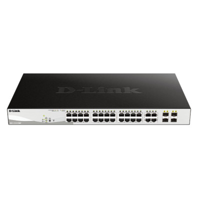 D-LINK SWITCH 28 PUERTOS 10/100/1Gbit con 4 Combo 1000BaseT/SFP PoE
