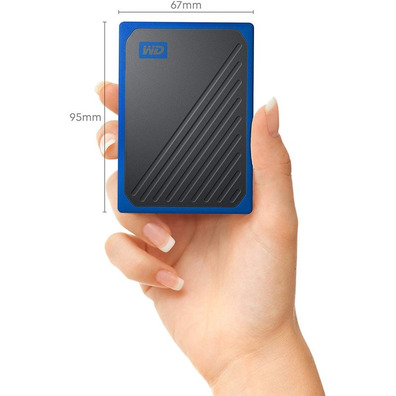 Disco duro Externo SSD Western Digital My Passport Go 500 GB Blue
