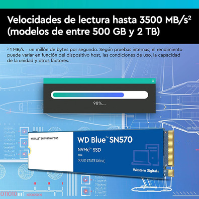 Disco Duro M2 Western Digital Blue 500 GB SN750 NVME PCIE 3