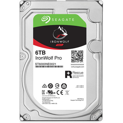 Disco Duro Seagate 3.5'' 6TB SATA 3 256MB Ironwolf Pro