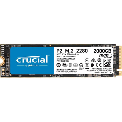 Disco Duro SSD Crucial 2TB P2 PCIE M.2 2280SS