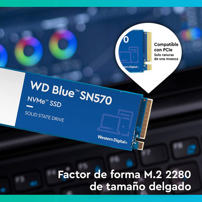 Disco Duro Western Digital Blue SN570 250GB M2 SSD PCIE3 NVME