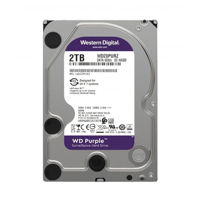 Disco Duro Western Digital Purple (Videovigilancia) 2TB 3.5'' SATA 3